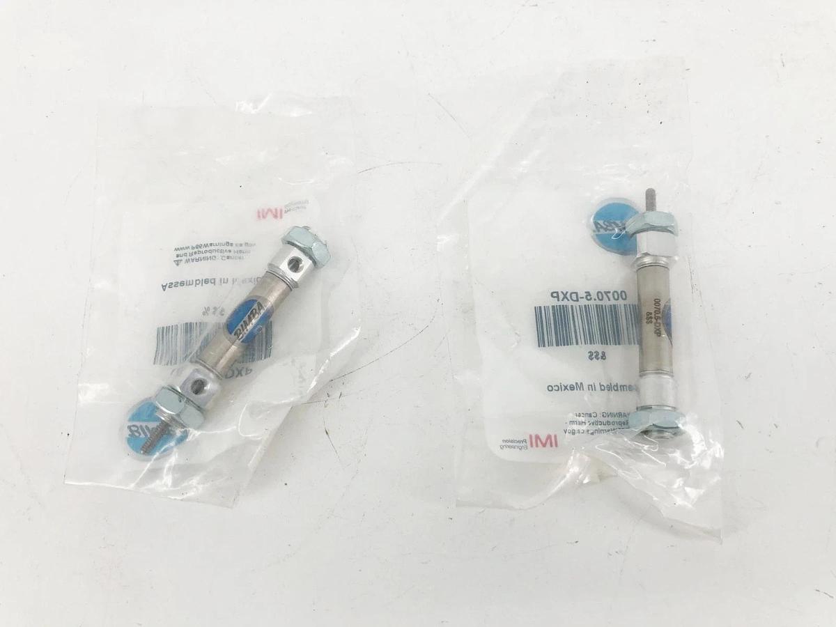 Lot of 2 New Bimba 0070.5-DXP Cylinders Double Acting 1/2" Stroke 5/16" Bore