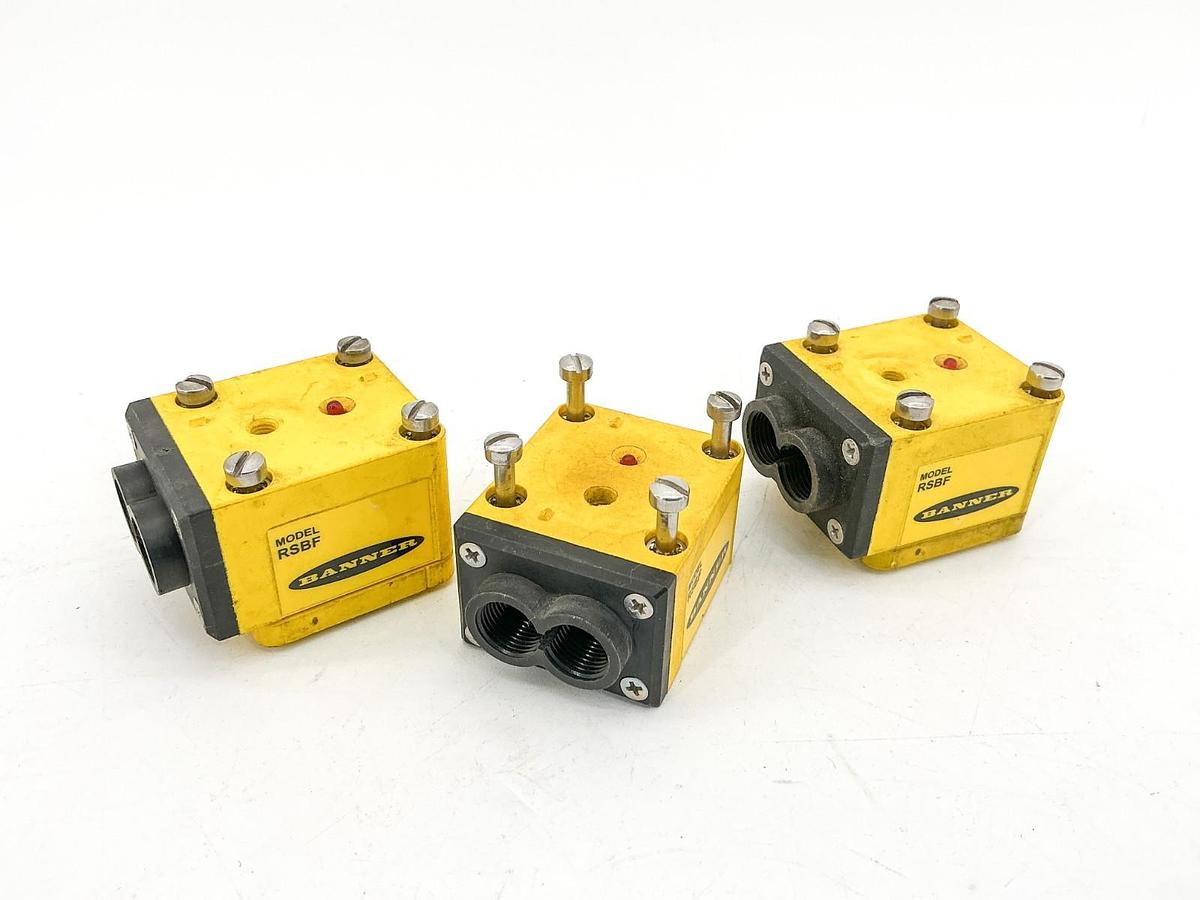 Used Lot of 3 Banner Engineering RSBF Maxi-Beam Sensor Head 25576