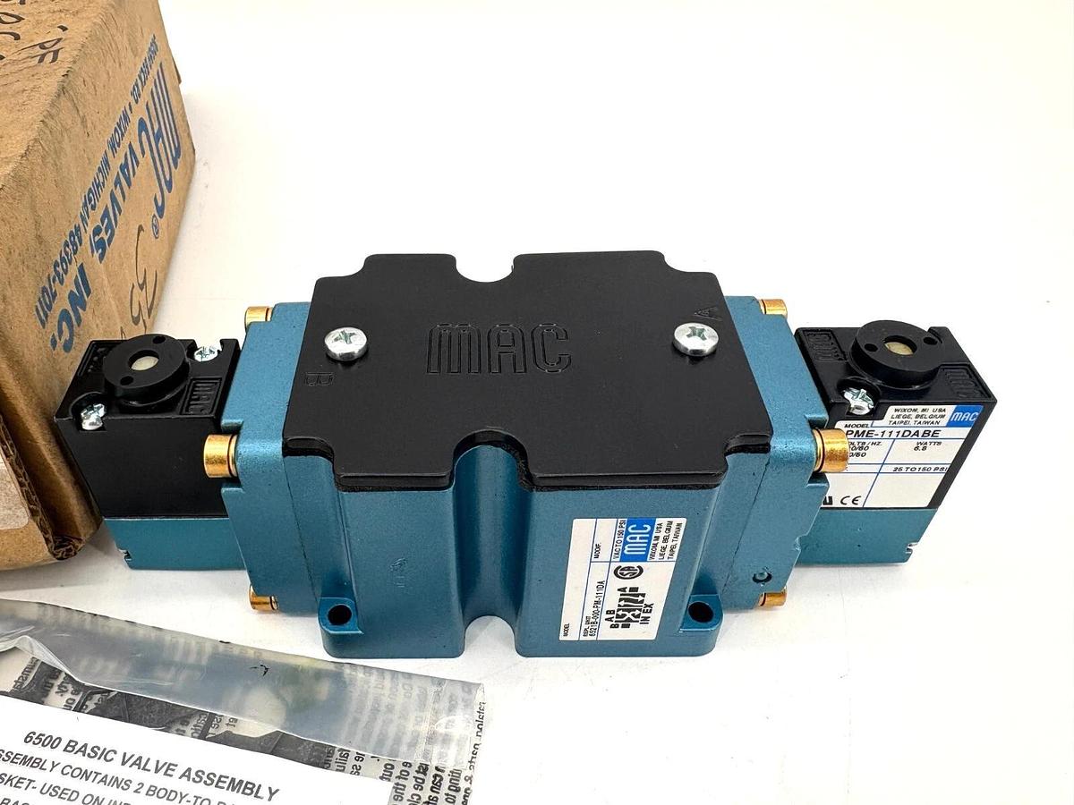 New MAC Valves 6521B-000-PM-111DA Solenoid Valve 120V Coil Voltage