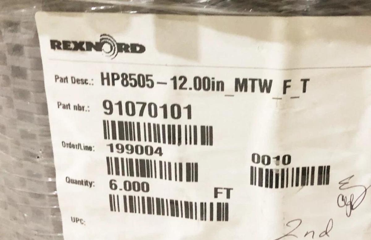 New Rexnord 91070101 Flattop Mattop HP8505-12.00in_MTW_F_T 6FT. - No Box