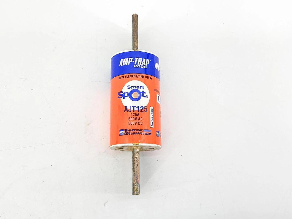 New Ferraz Shawmut AJT125 Dual Element Time Delay Fuse 125A 500/600V Class J