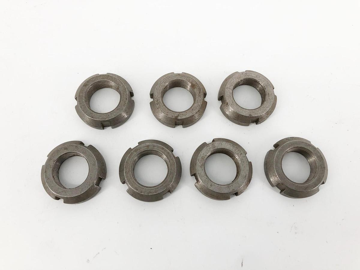 Lot of 7 New N-04 Lock Nuts 0.781-32 Thread 1.3750" OD - No Box