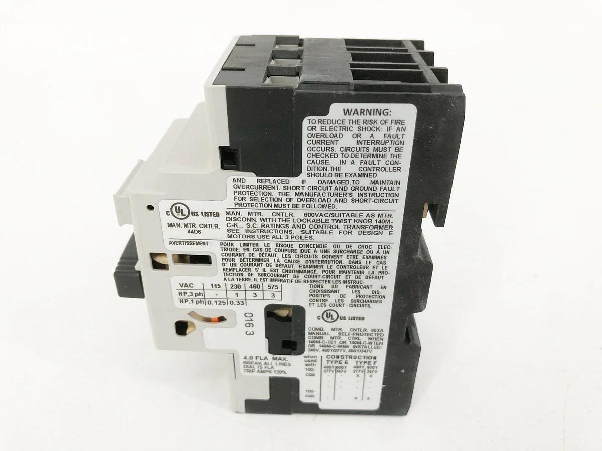 New Allen Bradley 140M-C2E-B40 Ser. D Motor Protector Breaker 2.5-4A - No Box