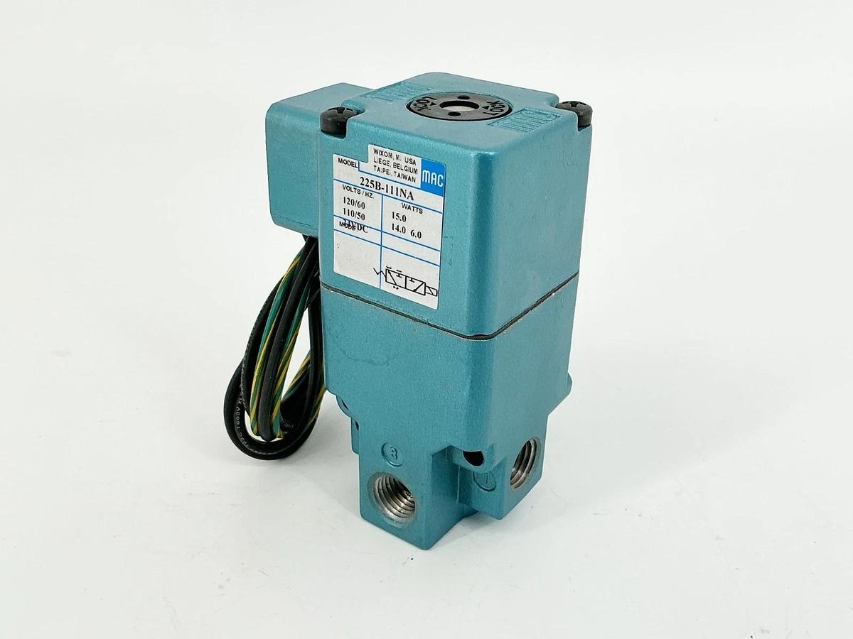 New MAC Valves 225B-111NA Solenoid Valve 110/120V 50/60Hz 15W