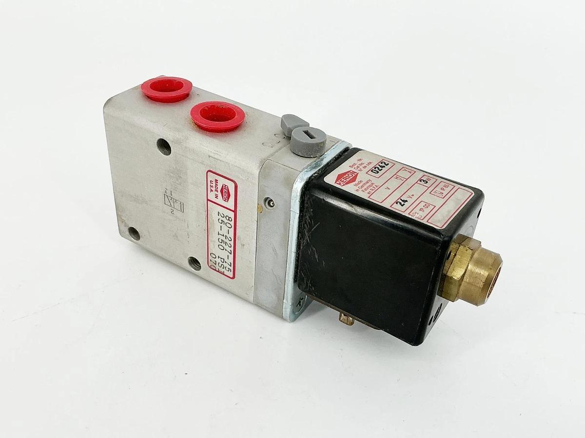 New Herion 80-227-75 Solenoid Valve 150PSIG 24V 3W - No Box