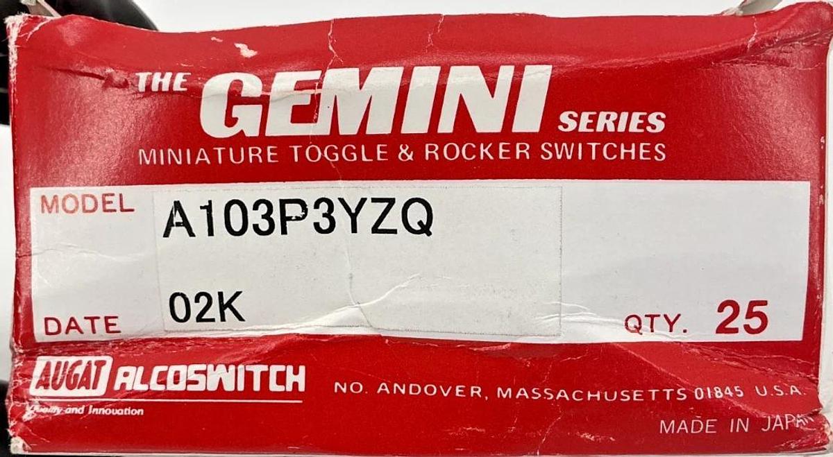 Lot of 5 New Alcoswitch A103P3YZQ Gemini Ser Toggle Switch 3-Pin 3-Pos 5A 125V