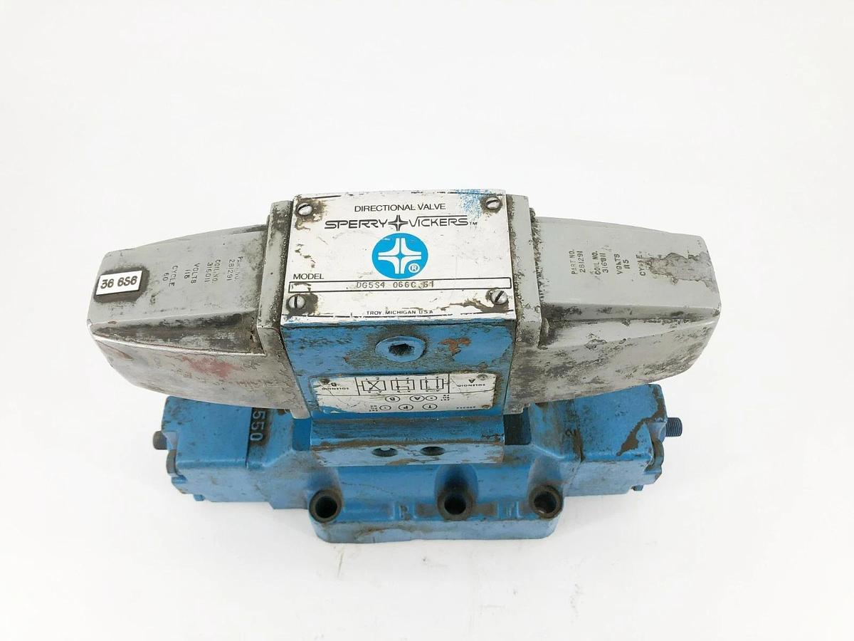 Used Sperry Vickers DG5S4-066C-51 Pilot Operated Directional Control Valve 115V