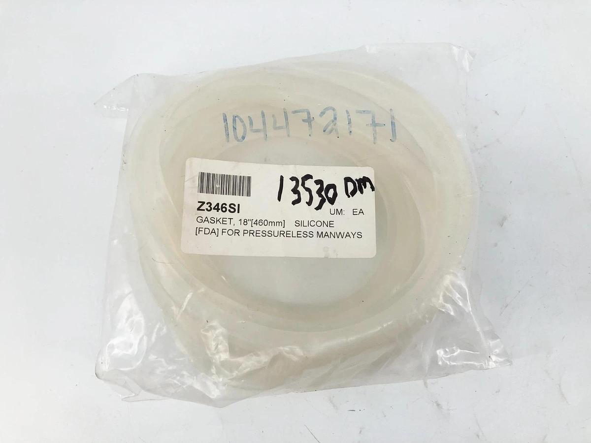 New Z346SI Silicone (FDA) Gasket for Pressureless Manways 18" 460mm