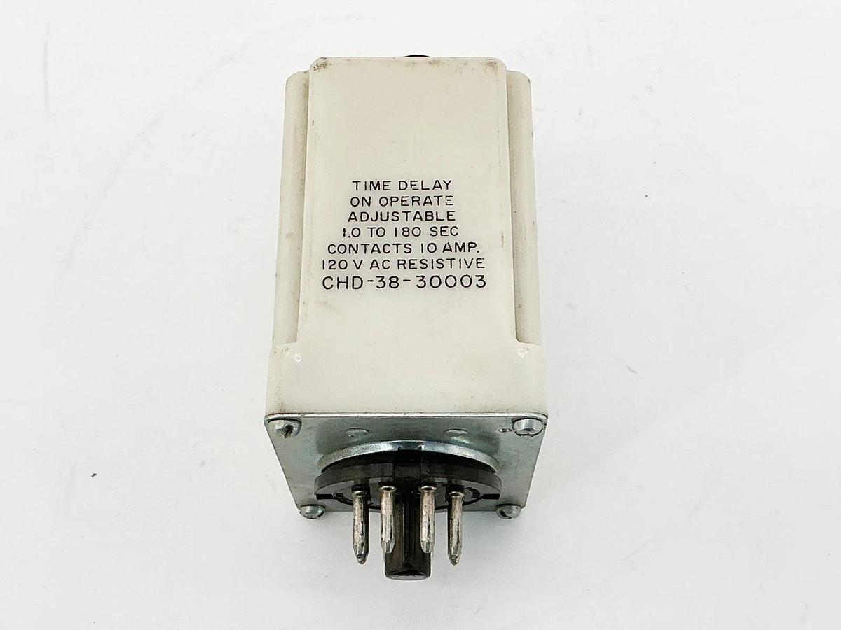 Used Potter Brumfield CHD-38-30003 Time Delay Relay 1-180 Second 120V 10A