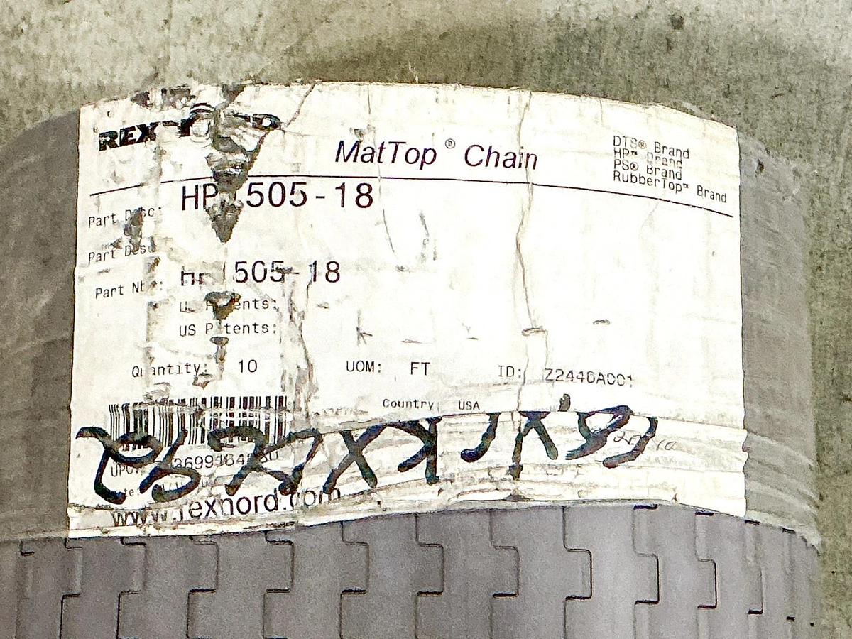 New Rexnord HP8505-18 MatTop Chain 18”W 10'