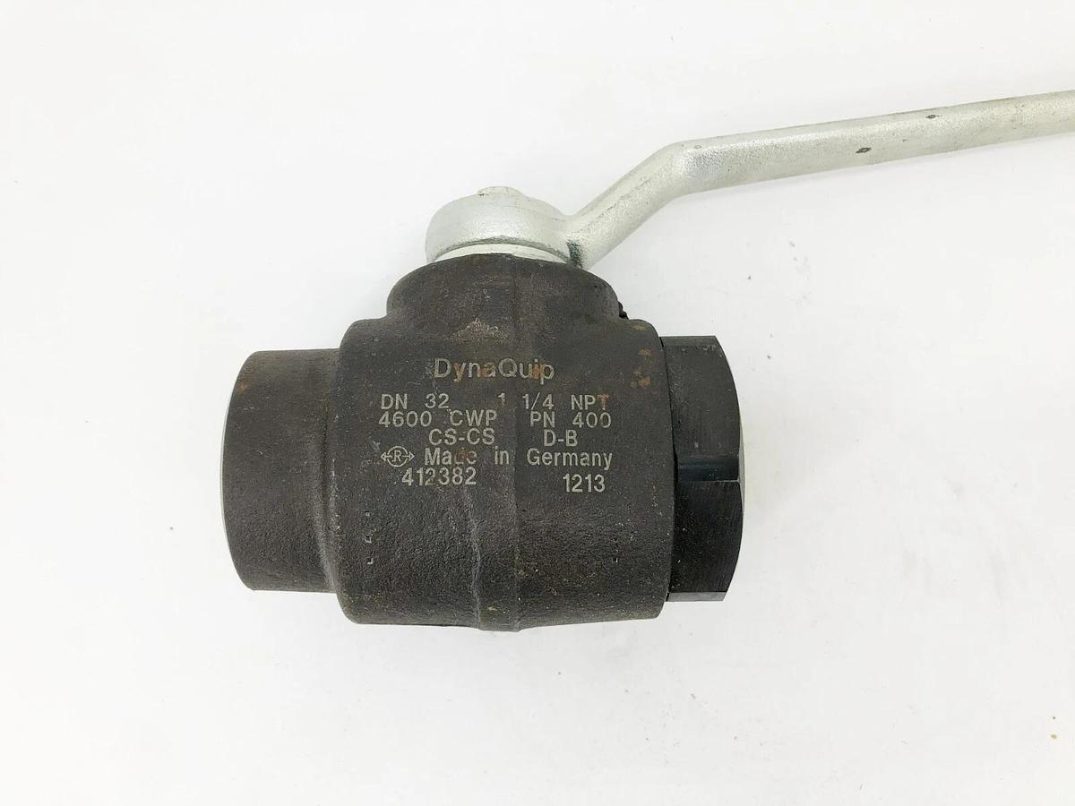 New Dynaquip PN400 Ball Valve DN 32 1-1/4" NPT 4600 CWP CS-CS D-B