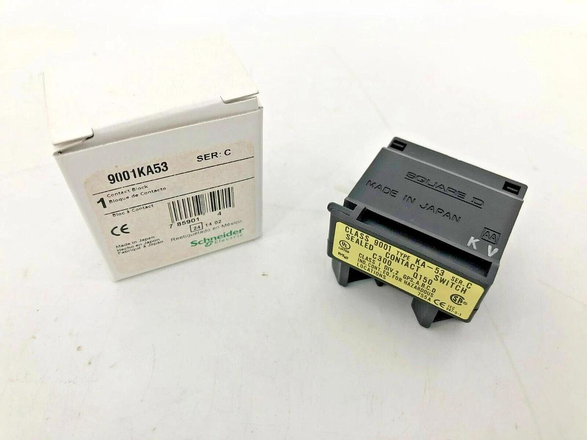 Used Schneider Electric 9001KA53 Ser C Contact 30MM 3A Block New Surplus