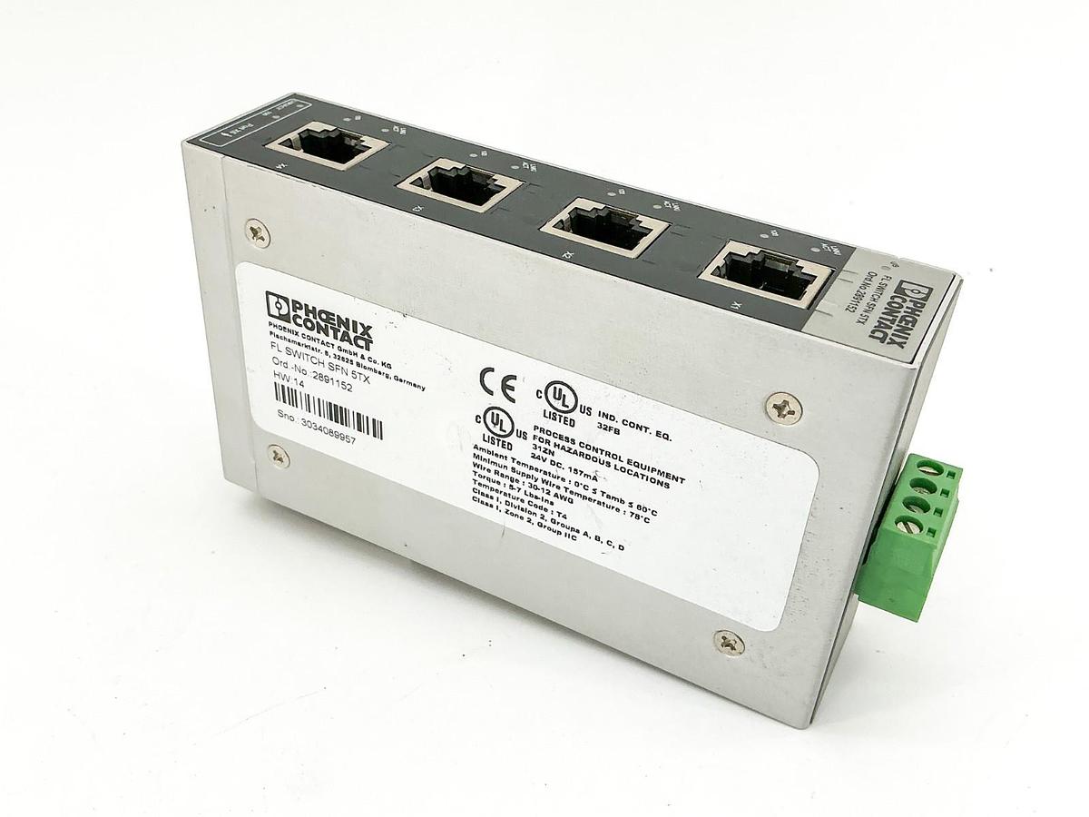 New Phoenix Contact 2891152 Ethernet Switch FL SWITCH SFN 5TX 24VDC - No Box