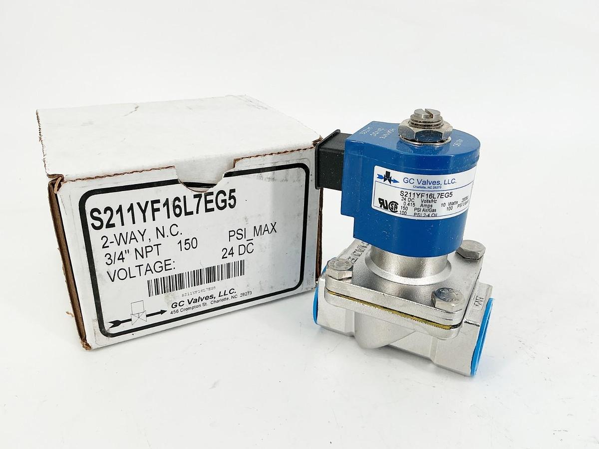 New GC Valves S211YF16L7EG5 24VDC 3/4"NPT 150PSI 10W