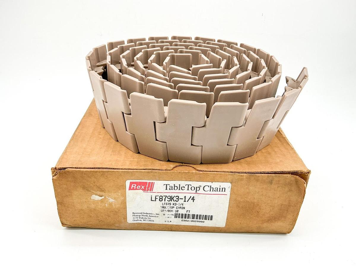 New Rexnord LF879K3-1/4 TableTop Chain 10FT 10177724 LF879 K3-1/4