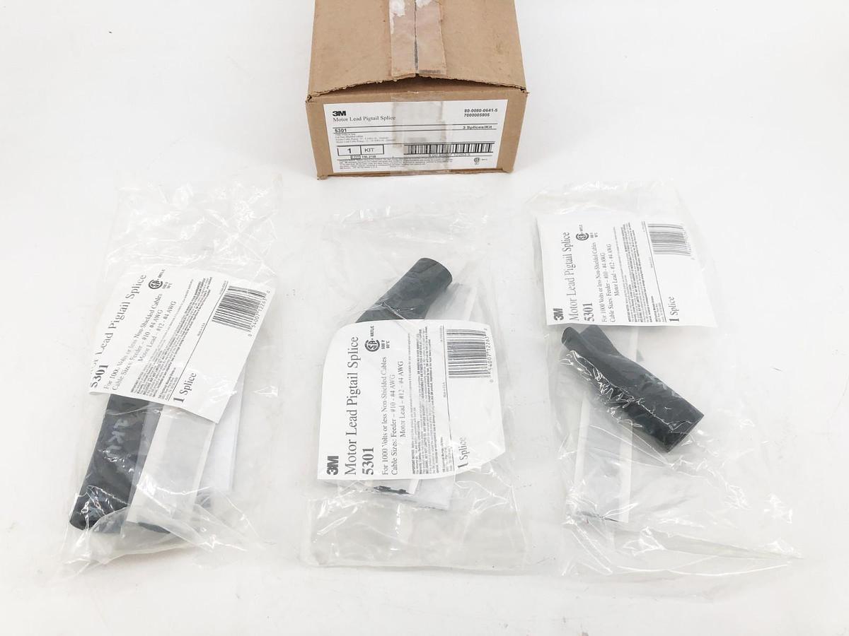 New 3M 5301 Motor Lead Pigtail Splice Kit 1000V or Less (3 Splices)