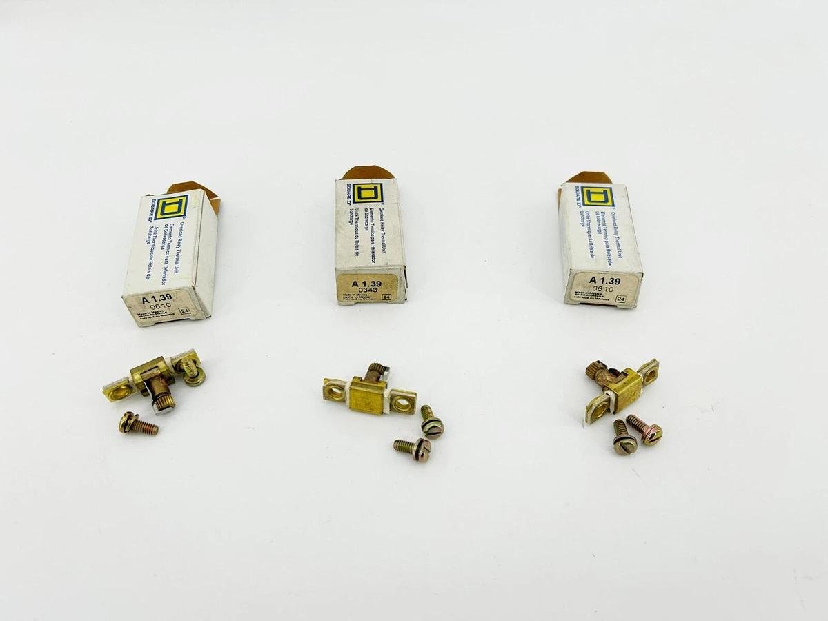 Lot of 3 New Square A1.39 Heater Overload Relays