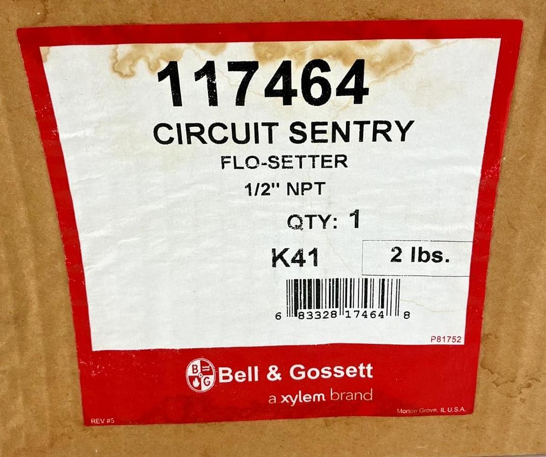 New Bell & Gossett 117464 Circuit Sentry CS-1/2 Flo-Setter 1/2" NPT