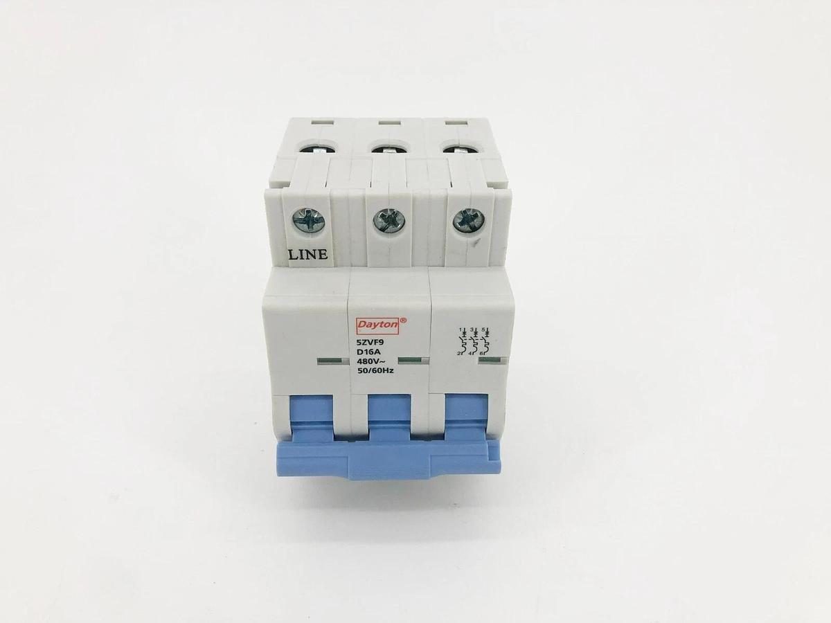 New Dayton 5ZVF9 Circuit Breaker 480V 16A 3 Pole
