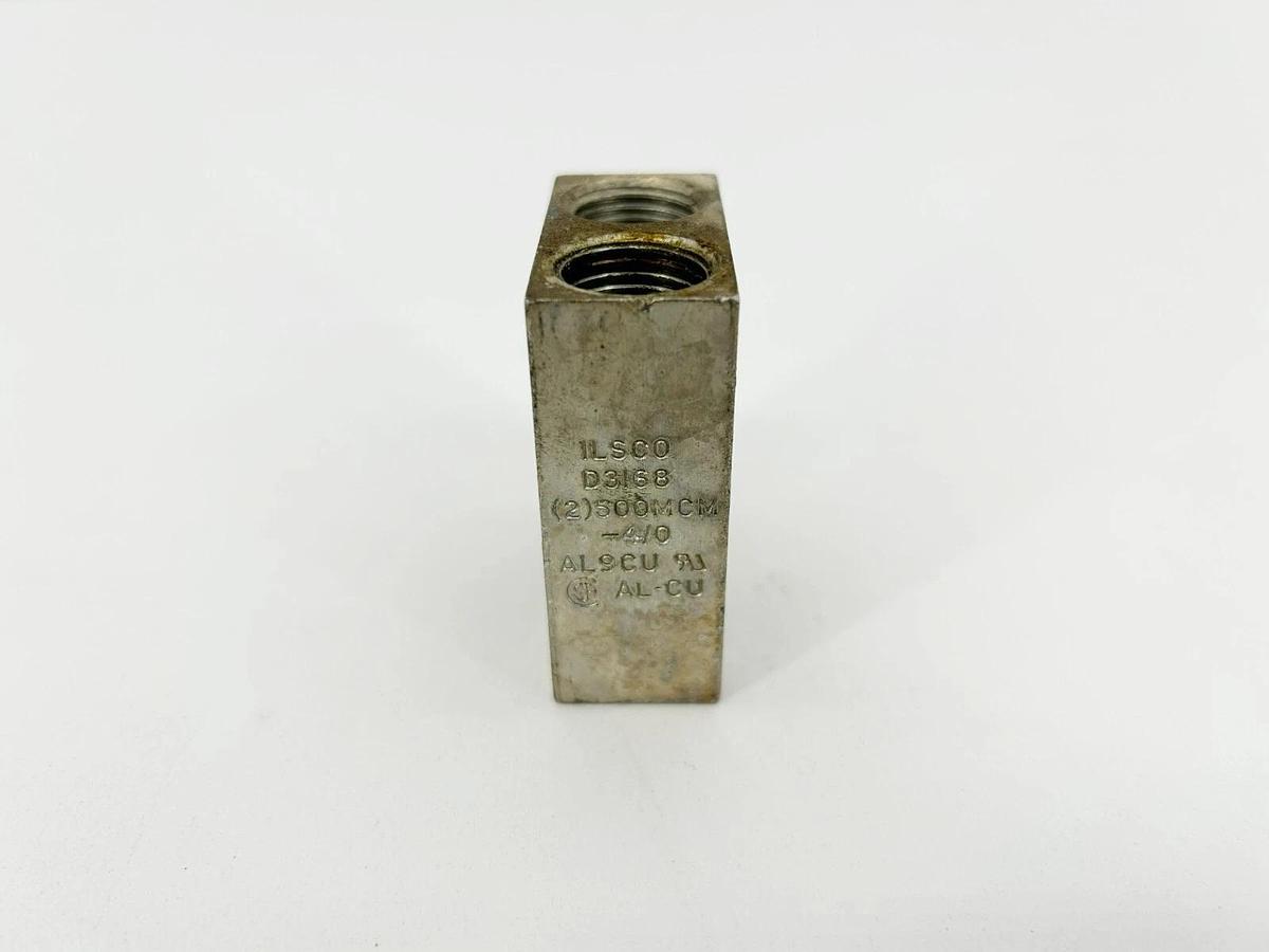 New Ilsco D3168 Terminal Lug, (2)500MCM-4/0, AL9CU missing screws