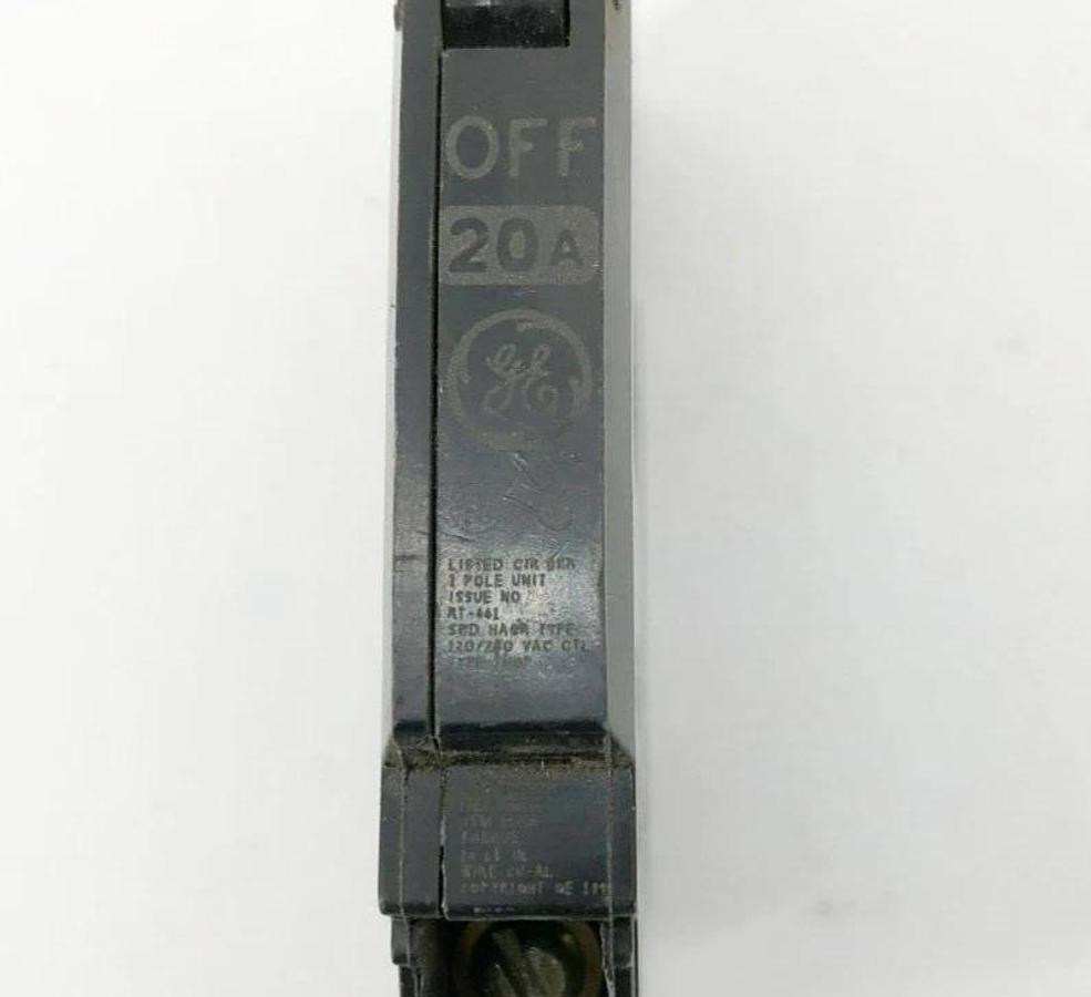 Used Lot of 5 GE General Electric THQP120 Circuit Breakers 20A 120/240V 1 Pole