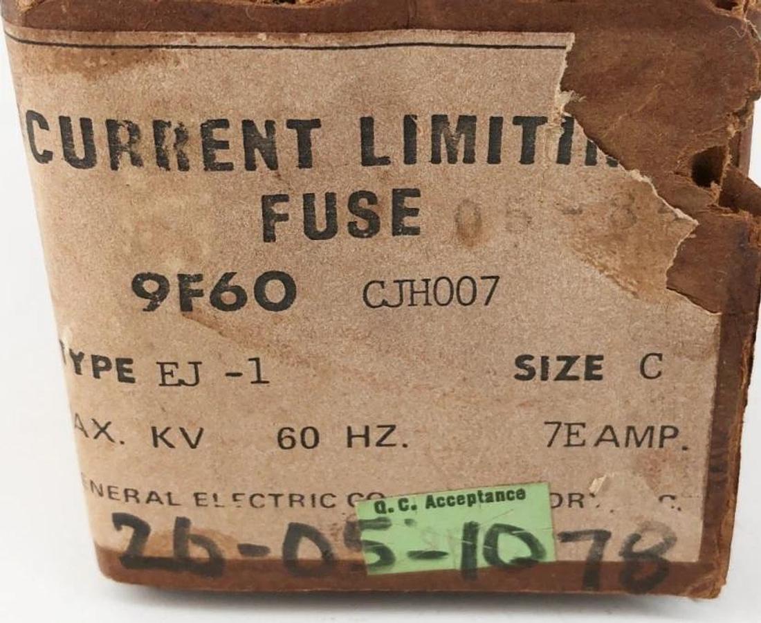New GE General Electric 9F60CJH007 Fuse 15.5KV 7E Amp Type EJ-1 Size C