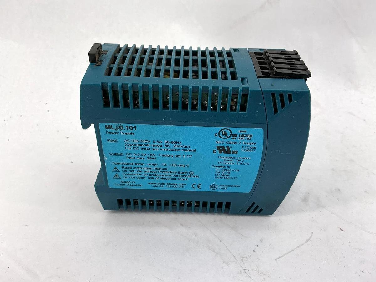 Used PULS ML50.101 Power Supply 25W IN 5-5.5VDC OUT 0.5A 100-240VAC