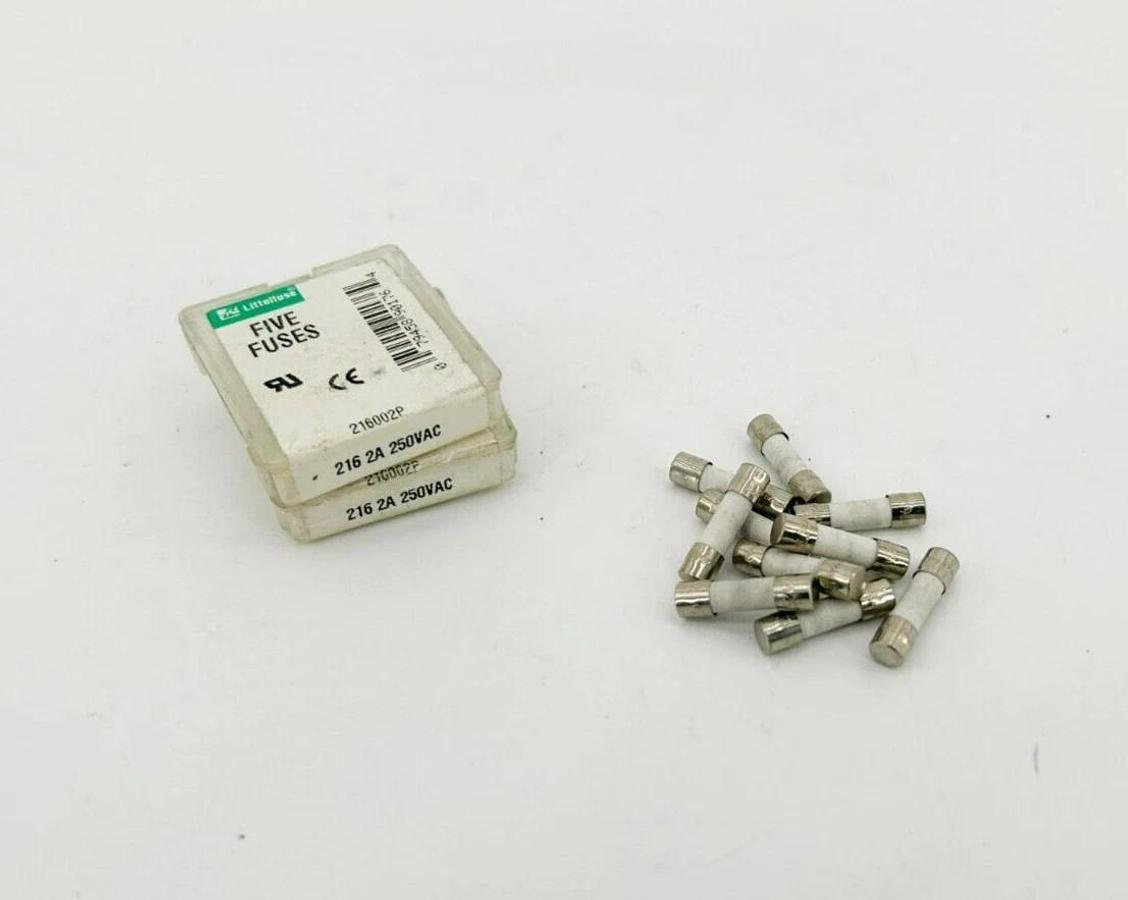 Lot of 10 New Littelfuse 216002P Fuses 2A, 250V