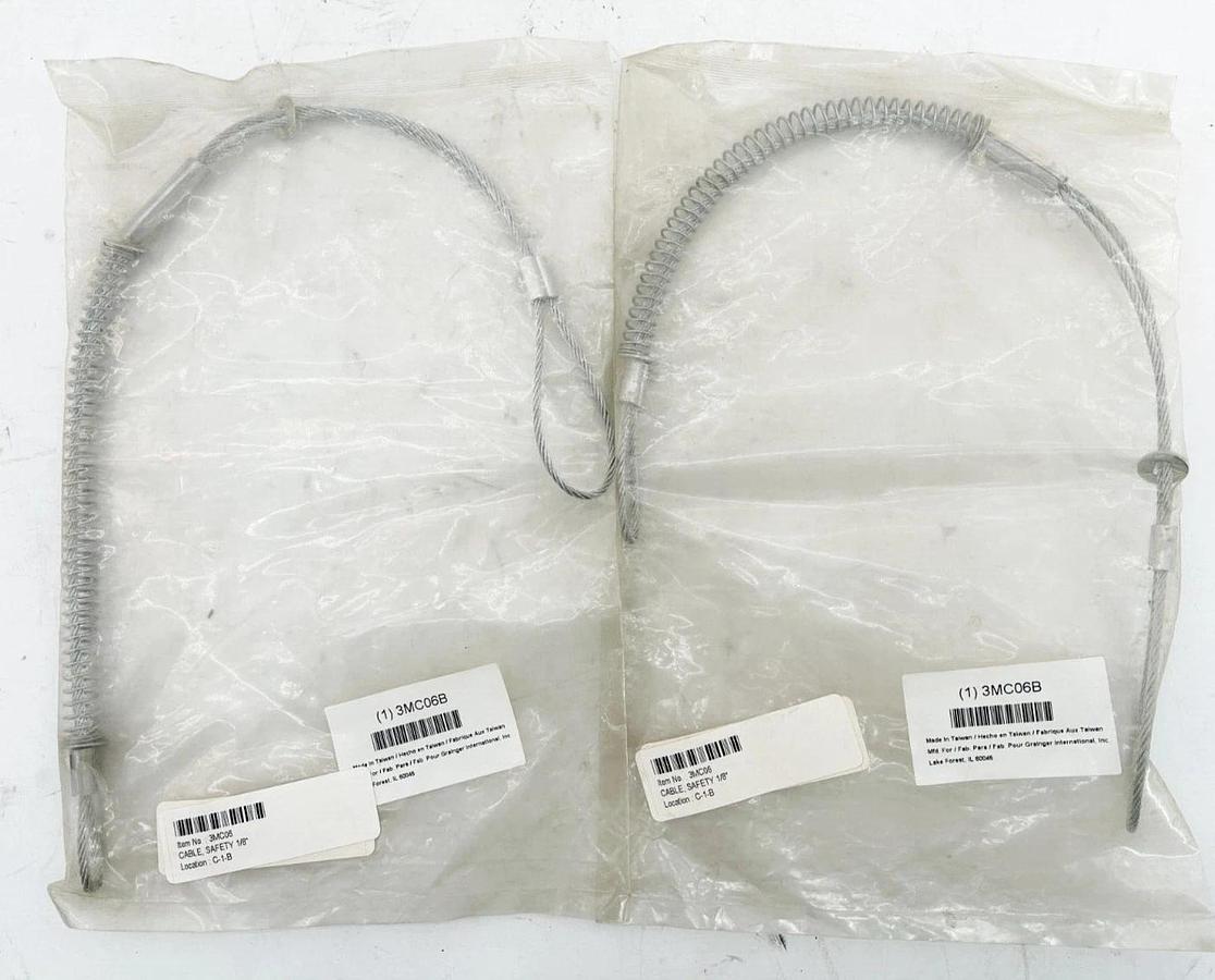New Lot of 2 3MC06B Safety Cable 1/8"