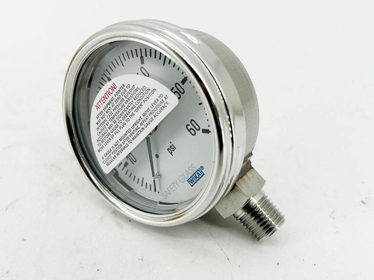 New Wika 9744916 Pressure Gauge 2.5" Dial 1/4" NPT 60PSI Type 232.54 2.5"