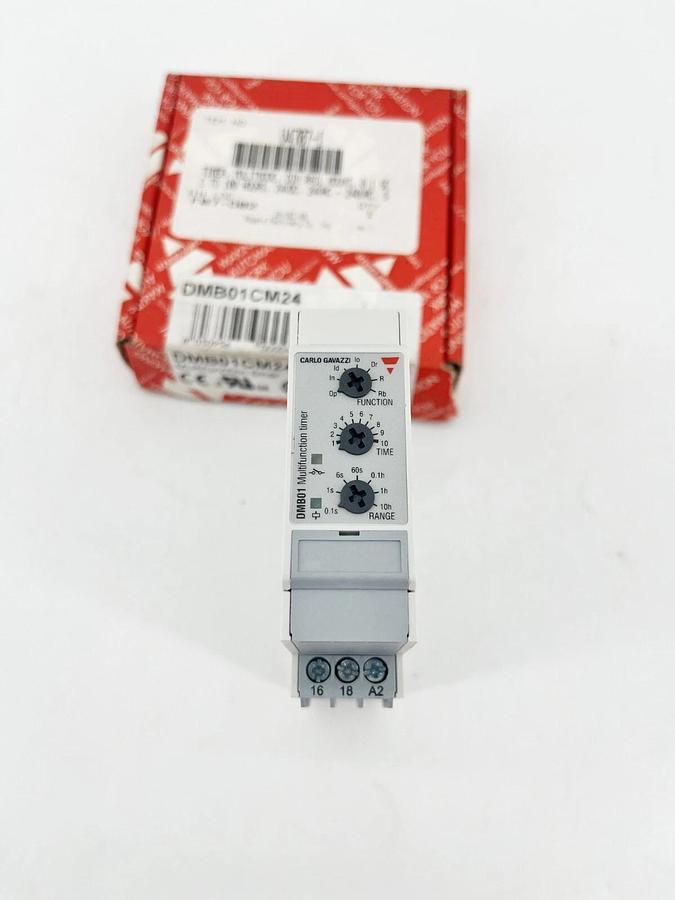 New Carlo Gavazzi DMB01CM24 Multifuction Timer 24VDC 24-240VAC Rogers V4707-1