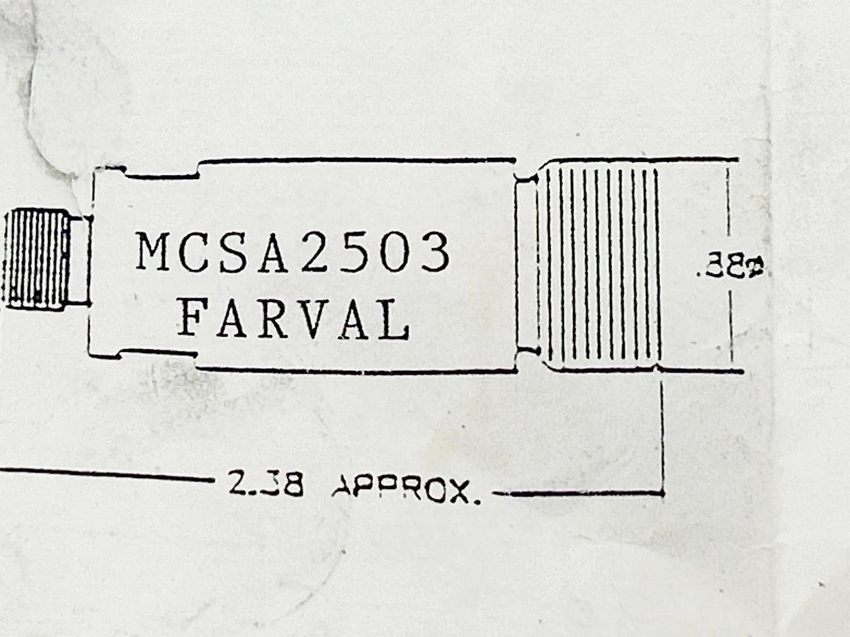New Farval MCSA2503 Electrical Connector for Cycle Switch 3P 24VDC - No Box