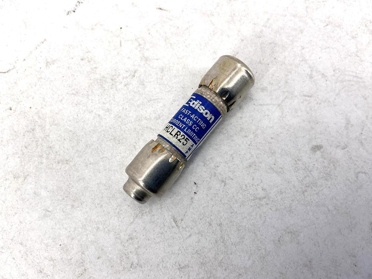 Lot of 4 New Edison HCLR25 Fast Acting Current Limiting Class CC Fuse 25A 600V