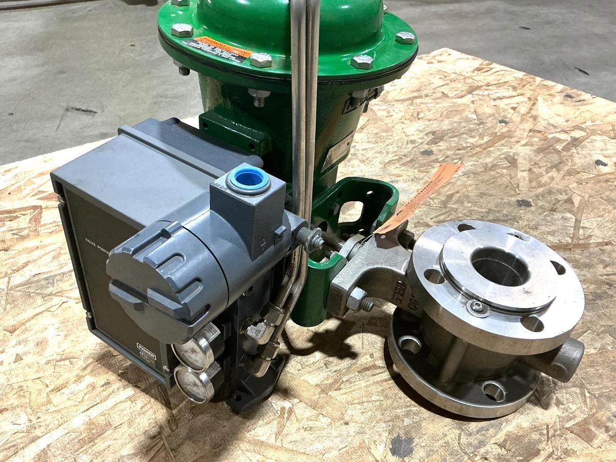 New Fisher 2052 Size 1 Rotary Actuator w/ V150 Size 2 Valve PDTO 29PSIG 90° Rot.