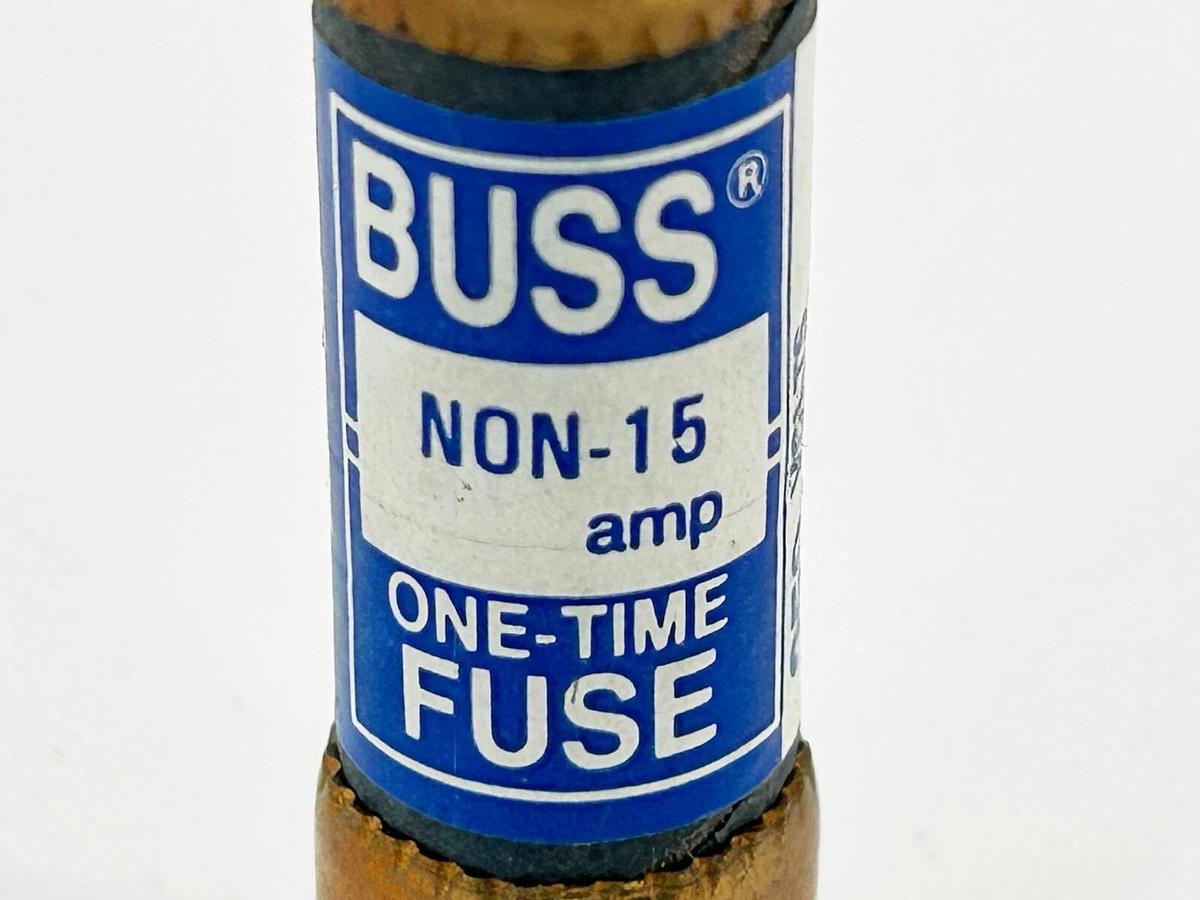 New Lot of 3 Bussmann NON-15 One Time Dual Element Fuse 30A 250V - No Box