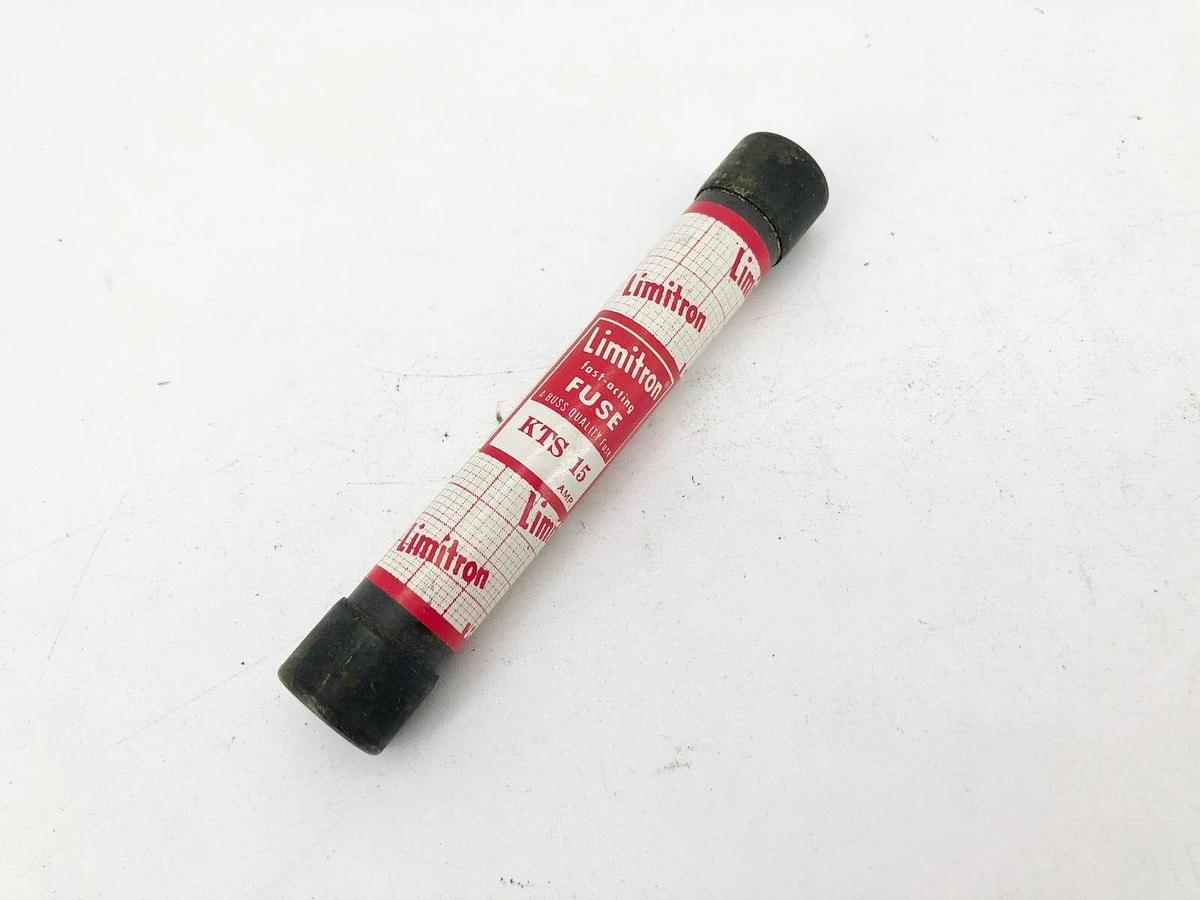 Used Lot of 3 Limitron KTS 15 Fast-Acting Fuses 15A 600V Class K1