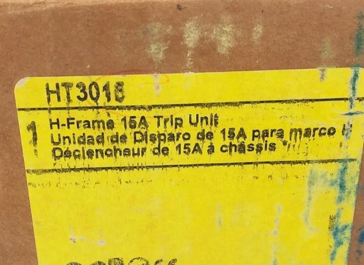 New Square D HT3015 H-Frame Trip Unit 15A 600V 3P