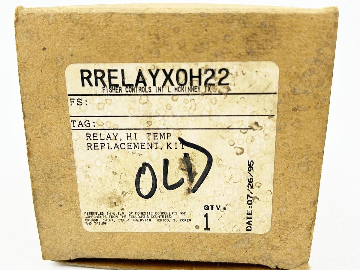 Used Fisher Controls RRELAYX0H22 Relay H1 Temp Replacement Kit