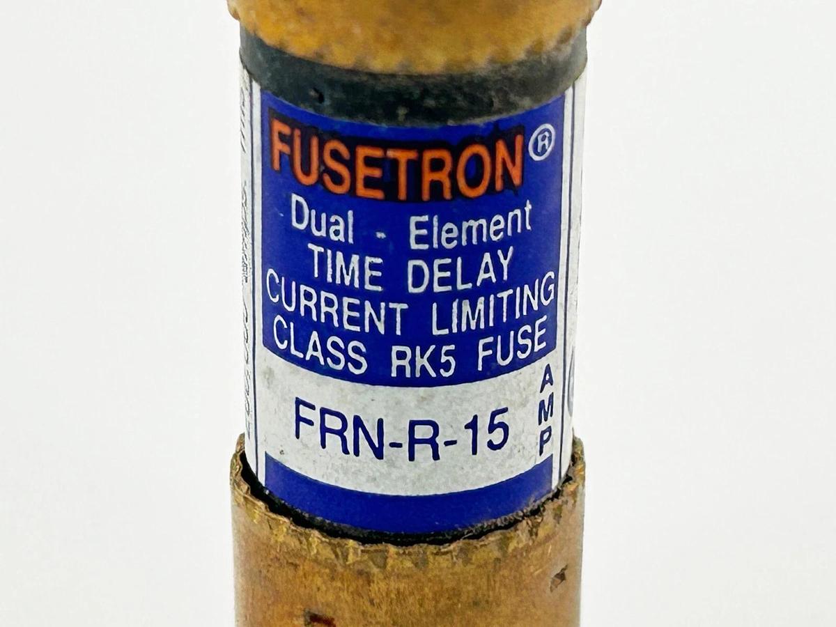 Used Lot of 5 FRN-R-15 Dual Element Time Delay Fuse 15A 125VDC Class RK5