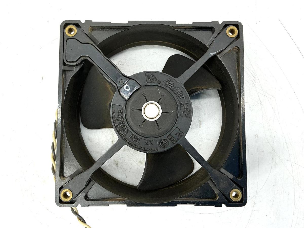 Used Rotron Inc Muffin MU2A1 Fan Black 2-Wire 14Watts 115V 50/60HZ 028021 -No Box