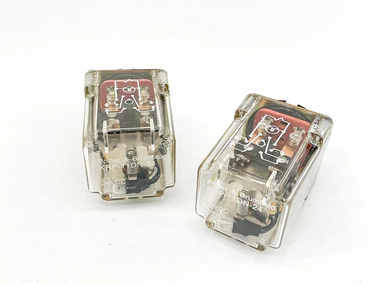 New Lot of 2 Potter & Brumfield KRP-11DN-24 Relay 24V - No Box