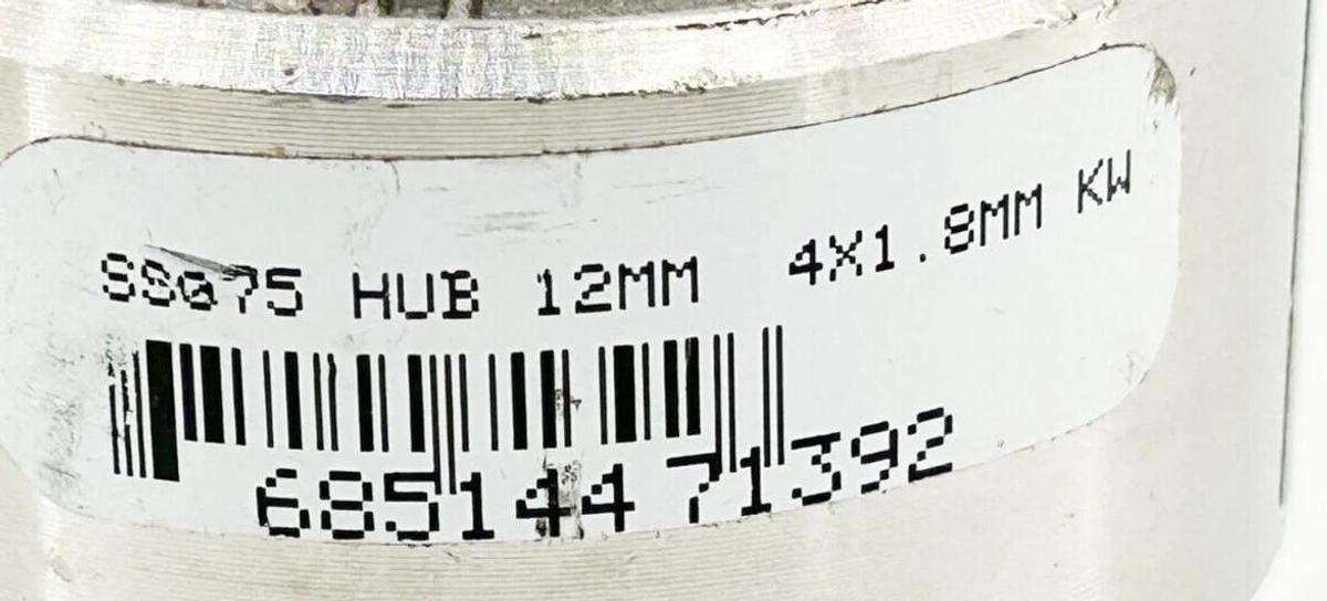 New Lovejoy SS-075 Jaw Coupling Hub 12mm Bore 4mm x 1.8mm KW HUB Stainless S