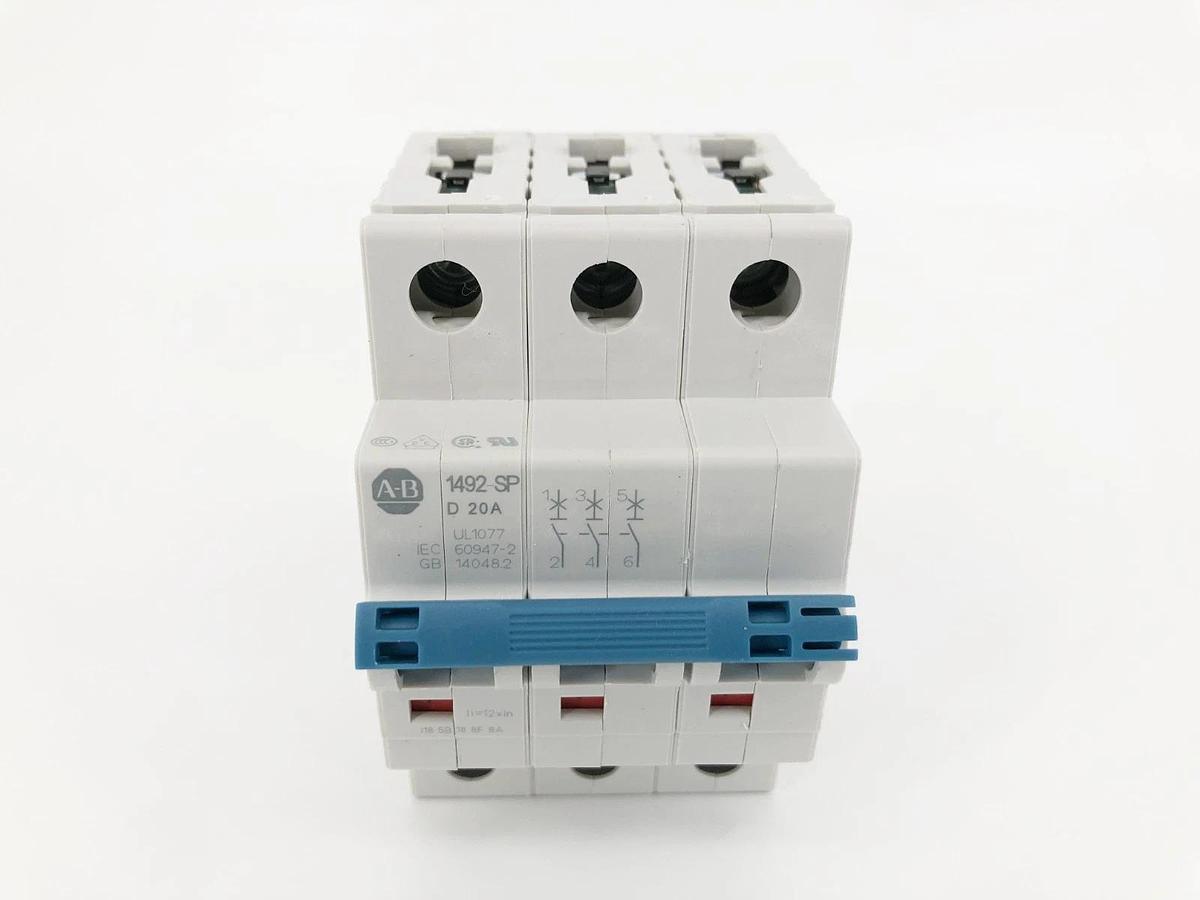 New Allen Bradley 1492-SPM3D200 Ser. D Supplementary Protector 3 Pole 20A