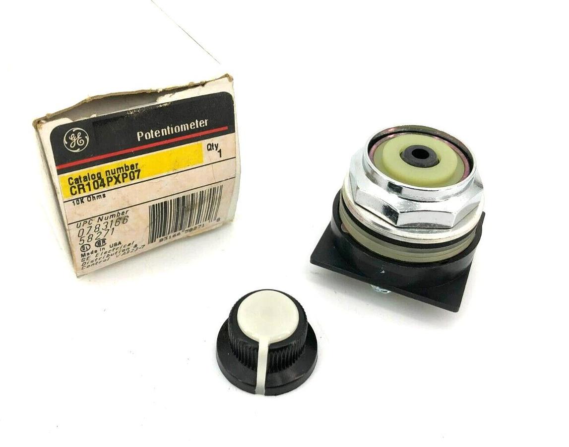 New GE General Electric CR104PXP07 Potentiometer 600 VAC/VDC 10A 10000 OHM