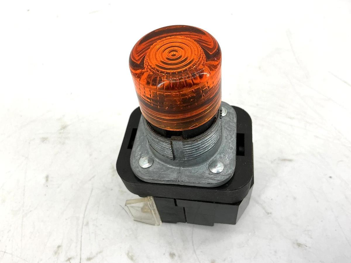Used Allen Bradley 800T-QBH10A Ser T Illuminated Pushbutton Amber Lens 120VAC