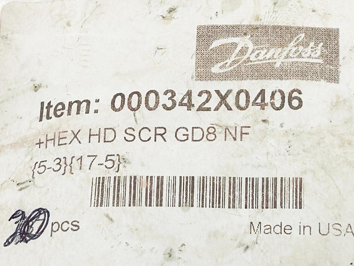 New Danfoss 000342x0406 Airflex Spare Part Hex Head Cap Screw SCR GD8 NF 20PCS