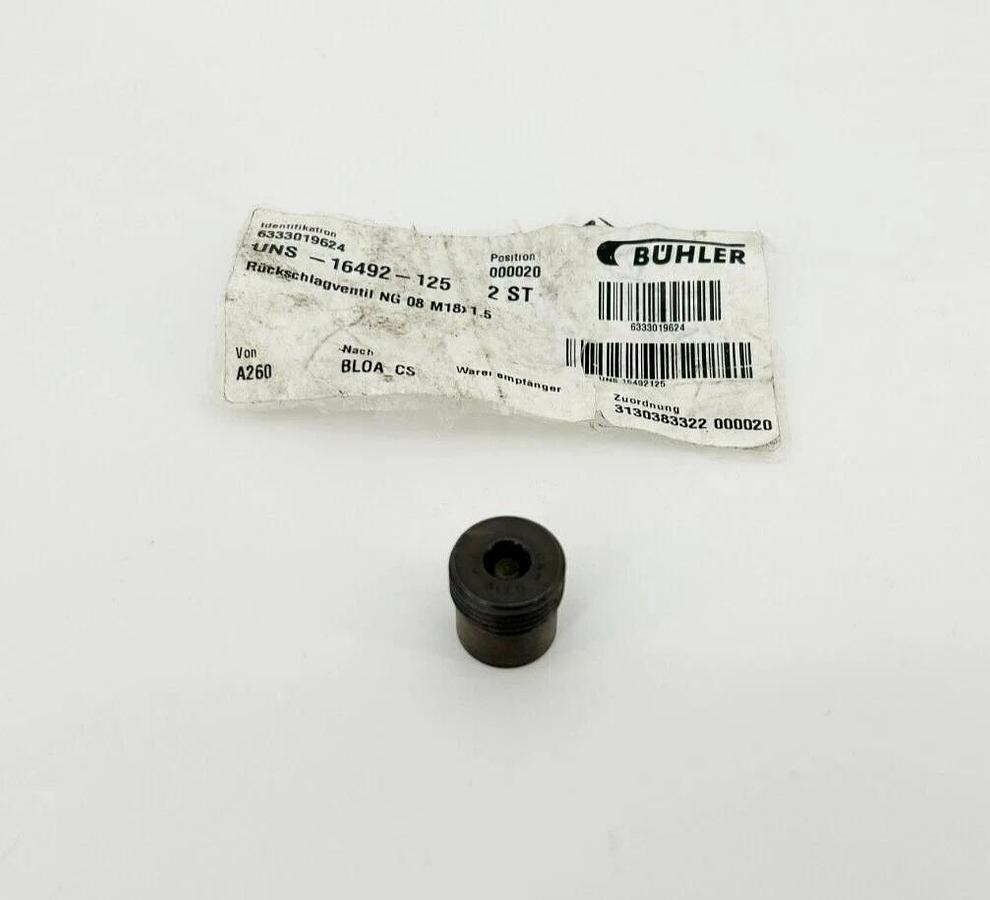 New Buhler UNS-16492-125 Check Valve 6333019624