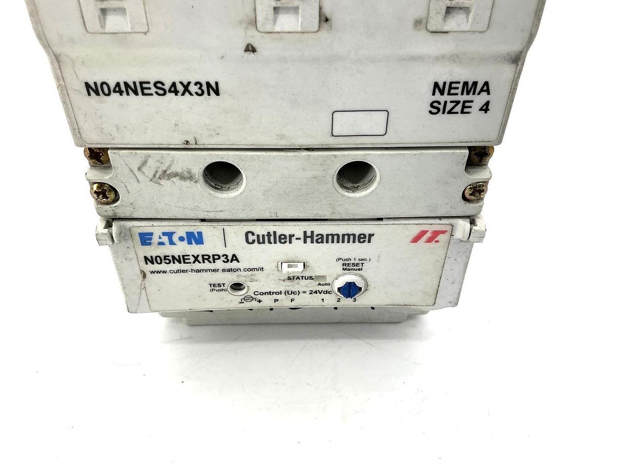 Used Eaton Cutler-Hammer N04NES4X3N & N05NEXRP3A Contactor 135A 24V Coil Controller