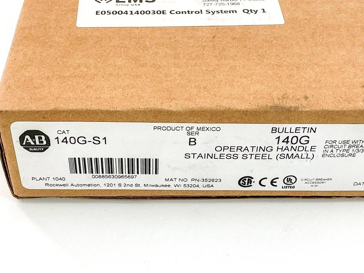 New Allen Bradley 140G-S1 Operating Handle Switch Stainless Steel Ser.B