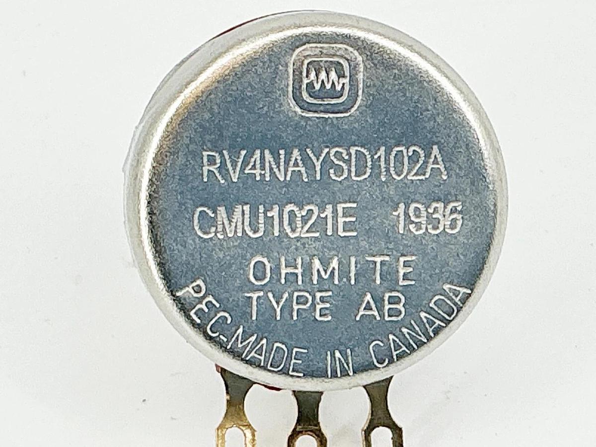 New Ohmite CMU1021E Potentiometer 2W 10% CMU Type AB